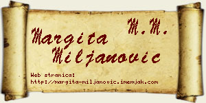 Margita Miljanović vizit kartica